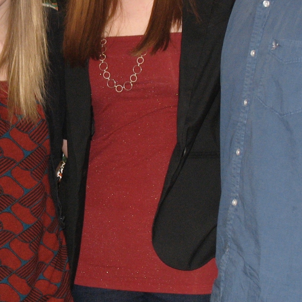 Wet seal red sparkle tube top